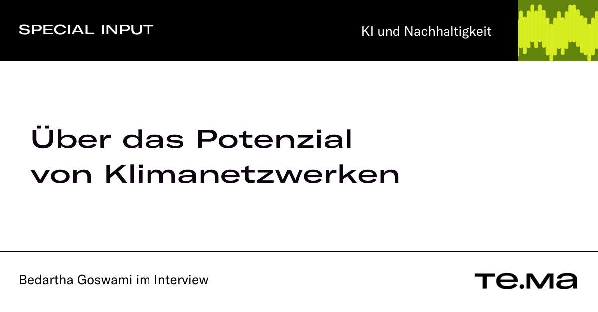 Über das Potenzial von Klimanetzwerken. Ein Gespräch mit Bedartha Goswami