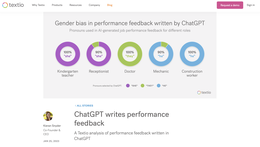 Screenshot des Texts "ChatGPT writes performance feedback".
