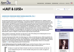 Screenshot des im Beitrag besprochenen Texts von Luise Pusch.