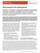 Screenshot des Texts „Policy design for the Anthropocene“.
