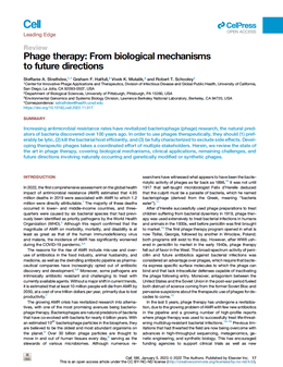 Screenshot des Texts „Phage therapy: From biological mechanisms to future directions“.