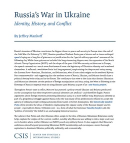 Screenshot des Texts „Russia's War in Ukraine“