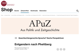 Screenshot des Texts: "Das Entgendern nach Phettberg"