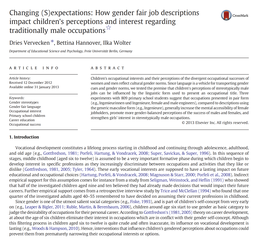 Screenshot der ersten Seite des Papers "Changing (S)expectations: How gender fair job descriptions impact children’s perceptions and interest regarding traditionally male occupations".