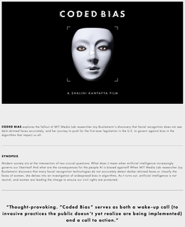 Screenshot der Filmanzeige „Coded Bias".