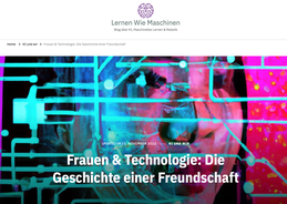 Screenshot des Texts „Frauen & Technologie: Die Geschichte einer Freundschaft“ von Tina Nord.