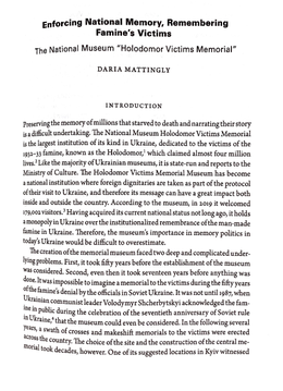 Screenshot des Texts „Enforcing National Memory“