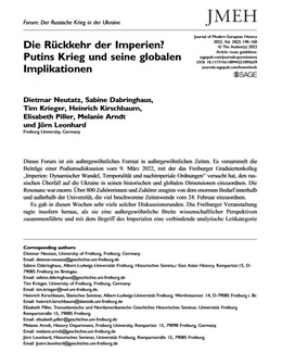 Screenshot des Texts „Rückkehr der Imperien“