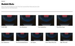 Screenshot der Website des Podcasts „Rabbit Hole“ auf dem New York Times Site.