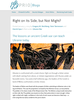 Screenshot des Texts „Right on Its Side, but Not Might?“