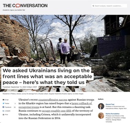 We asked Ukrainians living on the front lines what was an acceptable peace – here’s what they told us